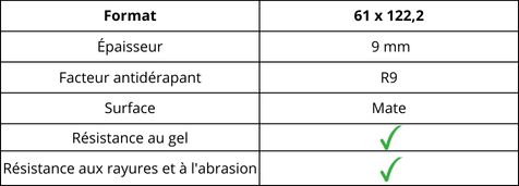 caracteristiques carreau universal nain